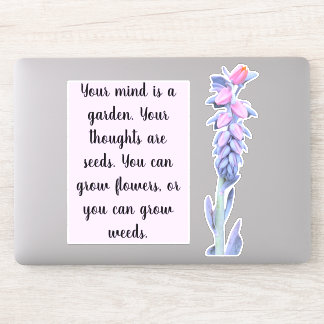 Succulent Bloom Flower Quote Sticker