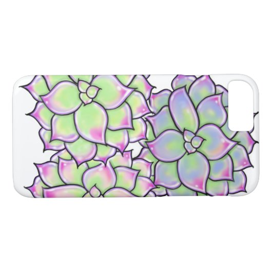 Succulent Bloom Kleurrijke Succulenten cactussen w Case-Mate iPhone Case (Achterkant (Horizontaal))