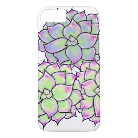 Succulent Bloom Kleurrijke Succulenten cactussen w Case-Mate iPhone Case (Achterkant)