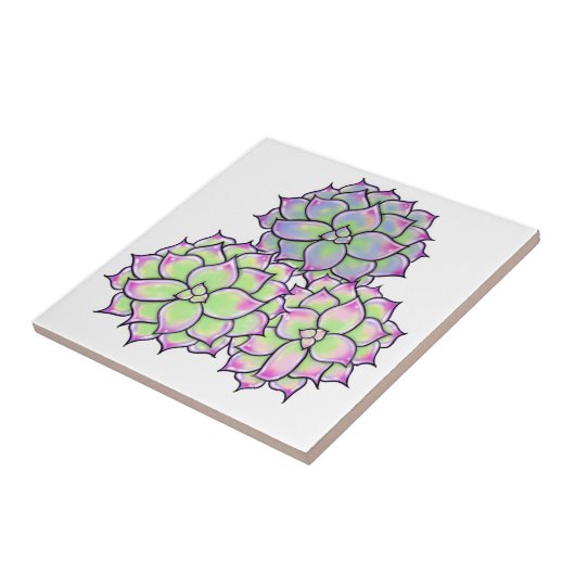 Succulent Bloom Tegeltje (Zijkant)