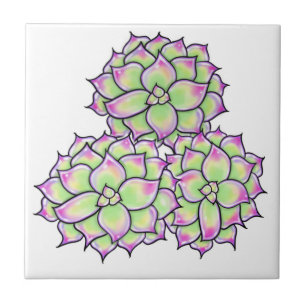 Succulent Bloom Tegeltje