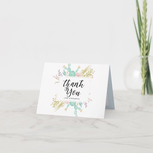 Succulent boeket | Bedankt kaart (Voorkant)