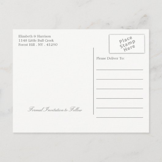 Succulent Boeket Botanische Bloemen Save The Date Aankondigingskaart (Achterkant)