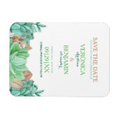 Succulent Boeket Botanische Bloemen Save The Date Magneet (Horizontaal)