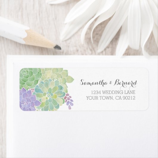 Succulent Boeket Elegant Bruiloft Etiket (Insitu)