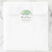 Succulent Boeket Elegant Wedding Dank u Ronde Sticker (Tas)