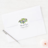 Succulent Boeket II Bloemen Bruiloft Aangepaste St Ronde Sticker (Envelop)