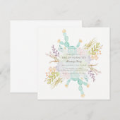 Succulent boeket Waterverf | Verjaardagsfeestje Kaart (Voorkant / Achterkant)