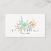 Succulent boeket Waterverf | VISITEKAARTJE (Voorkant)