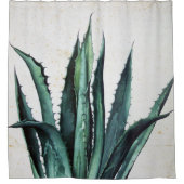  succulent boho agave aloe cactus woestijn douchegordijn (Voorkant)