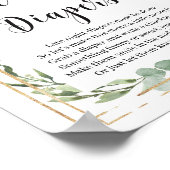 Succulent boho greenery late night diapers game poster (Hoek)