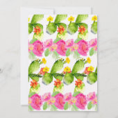 Succulent botanisch Vrijgezellenfeest uitnodigen Kaart (Achterkant)