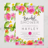 Succulent botanisch Vrijgezellenfeest uitnodigen Kaart (Voorkant / Achterkant)