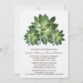 Succulent Botanische bruiloft Uitnodiging (Voorkant)