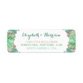 Succulent Bouquet Botanical Floral Wedding Etiket (Voorkant)