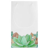 Succulent Bouquet Botanical Floral Wedding Klein Cadeauzakje (Achterkant)