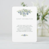 Succulent Bouquet Floral Wedding Guest Invoegen Informatiekaartje (Staand voorkant)