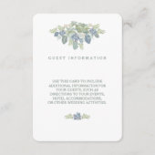 Succulent Bouquet Floral Wedding Guest Invoegen Informatiekaartje (Voorkant)