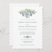 Succulent Bouquet Floral Wedding Invitation Kaart (Voorkant / Achterkant)