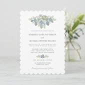 Succulent Bouquet Floral Wedding Invitation Kaart (Staand voorkant)
