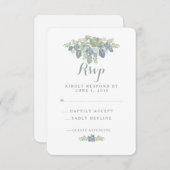 Succulent Bouquet Floral Wedding RSVP Response (Voorkant / Achterkant)