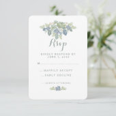 Succulent Bouquet Floral Wedding RSVP Response (Staand voorkant)