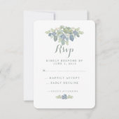 Succulent Bouquet Floral Wedding RSVP Response (Voorkant)