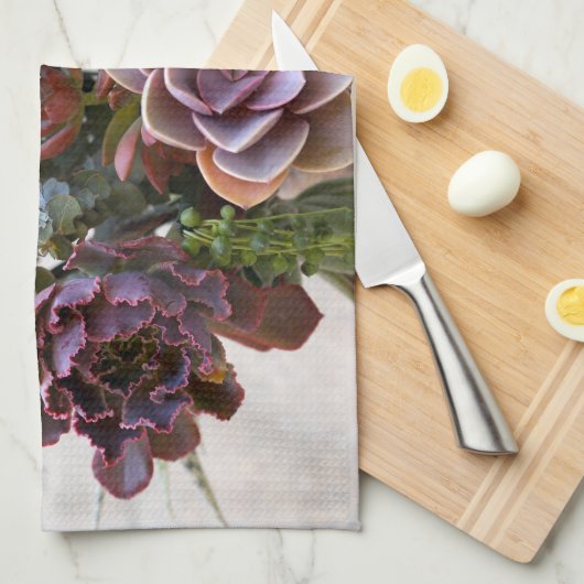 Succulent Bouquet Gift Towel Theedoek (Quarter Fold)