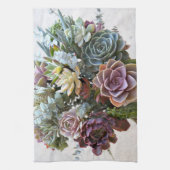 Succulent Bouquet Gift Towel Theedoek (Verticaal)