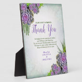 Succulent Bouquet Hues of Zee schuimer & lavender Fotoplaat (Zijkant)