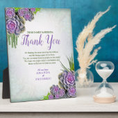 Succulent Bouquet Hues of Zee schuimer & lavender Fotoplaat (Zijkant)