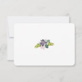 Succulent Bouquet II Floral Wedding RSVP Reactie Kaartje (Achterkant)