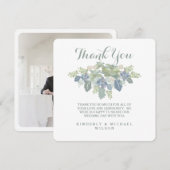 Succulent Bouquet Wedding Photo Save the Date Bedankkaart (Voorkant / Achterkant)