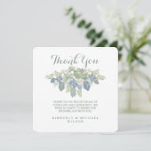 Succulent Bouquet Wedding Photo Save the Date Bedankkaart (Staand voorkant)