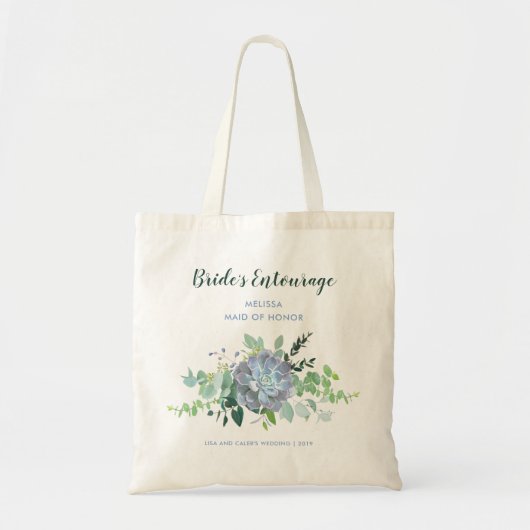 Succulent Bride's Entourage Bag Tote Bag (Voorkant)