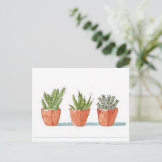 Succulent Briefkaart (Staand voorkant)