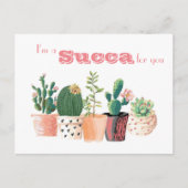 Succulent briefkaart - ik ben een Succa voor u (Voorkant)