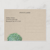 Succulent bruiloft Save the date Briefkaart (Achterkant)
