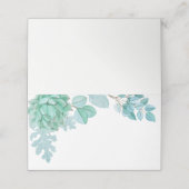 Succulent bruiloft zitkaart. Cactus gastenkaart. Plaatskaartje (Buitenkant ongevouwen)