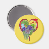 Succulent-bruiloftsliefhebbers-bouquet Magneet (Voorkant / Achterkant)