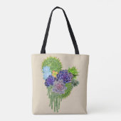 Succulent-bruiloftsliefhebbers-bouquet Tote Bag (Achterkant)