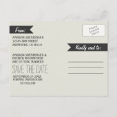 Succulent Burlap Wedding Save the Date Kaarten (Achterkant)