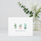 Succulent Cacti weglopen Briefkaart (Staand voorkant)