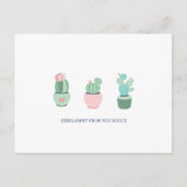 Succulent Cacti weglopen Briefkaart (Voorkant)