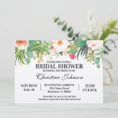 Succulent Cactus Bridal Shower Invitation Kaart (Staand voorkant)