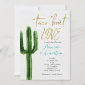 Succulent Cactus Couples Shower Invitation Kaart (Voorkant)