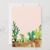Succulent Cactus Fiesta Baby shower Invitation Kaart (Achterkant)