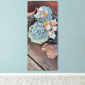 Succulent Cactus Floral Canvas Afdruk (Insitu (Houten vloer))