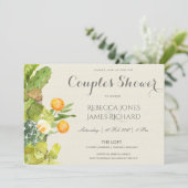 SUCCULENT CACTUS FLORAL GARDEN COUPLY SHOWER KAART (Staand voorkant)