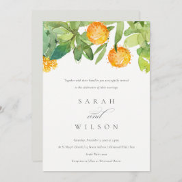 SUCCULENT CACTUS FLORAL GARDEN WATERVERF WEDING KAART